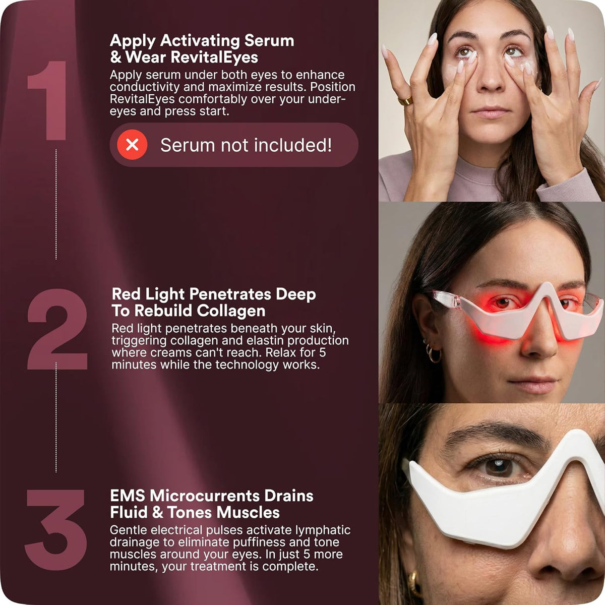 GlowlyLens Redlight + Microcurrent Glasses