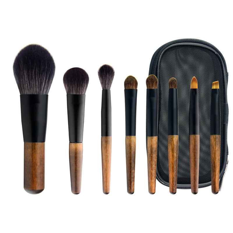 Kit de Mini Brochas de Maquillaje con Pelo Real | Set Completo Profesional