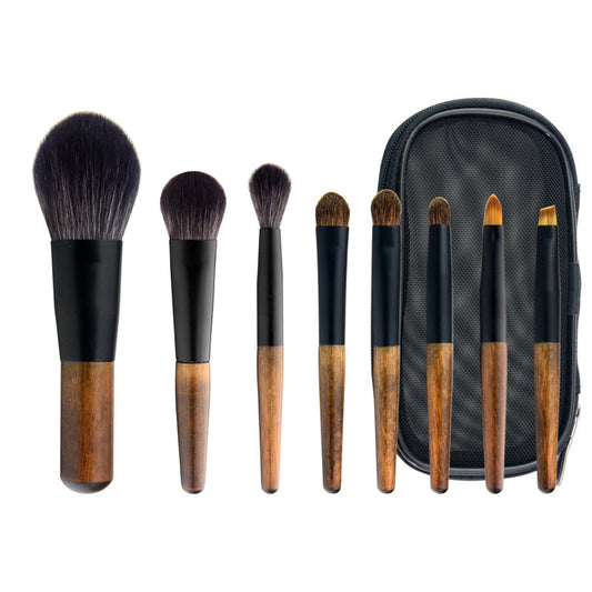 Kit de Mini Brochas de Maquillaje con Pelo Real | Set Completo Profesional