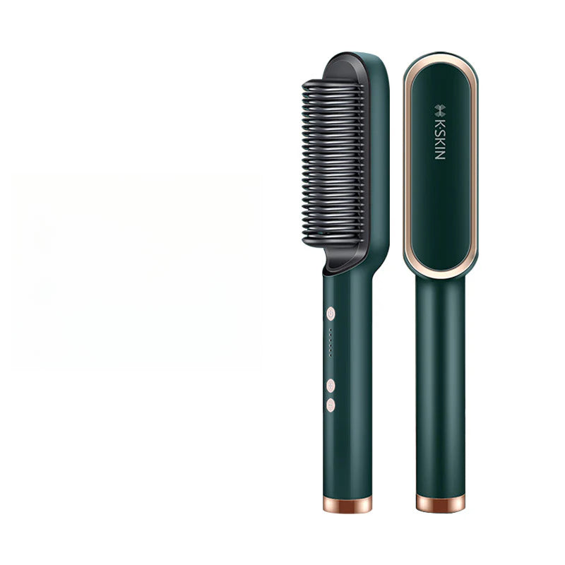 Cepillo alisador de pelo caliente 2 en 1 – Plancha-cepillo iónico cerámico