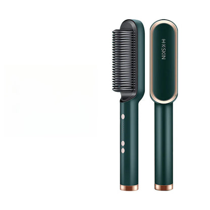 Cepillo alisador de pelo caliente 2 en 1 – Plancha-cepillo iónico cerámico