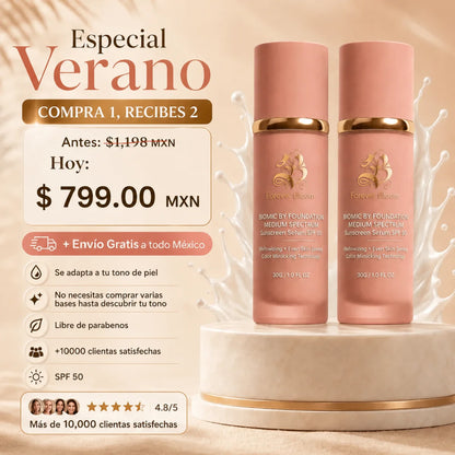 Forever Bloom® Base 4 en 1 con Antiedad y SPF 50 — Compra 1 y Llévate 2