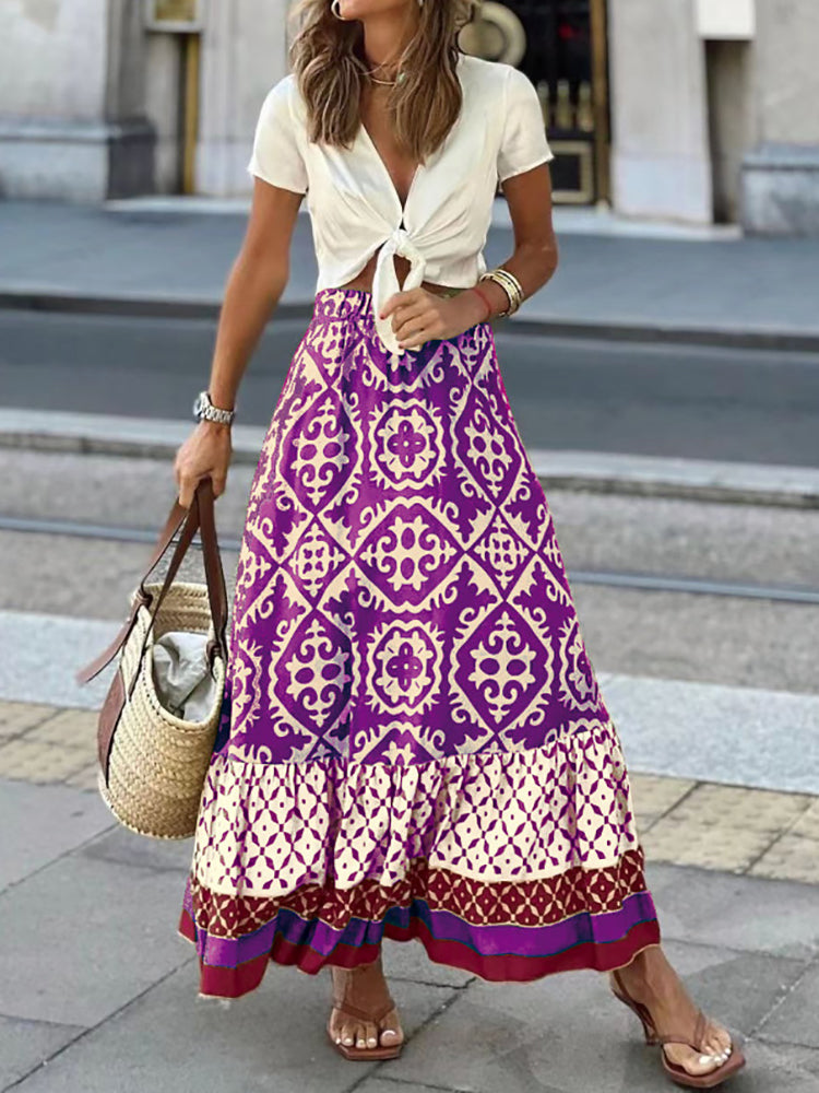Falda con estampado