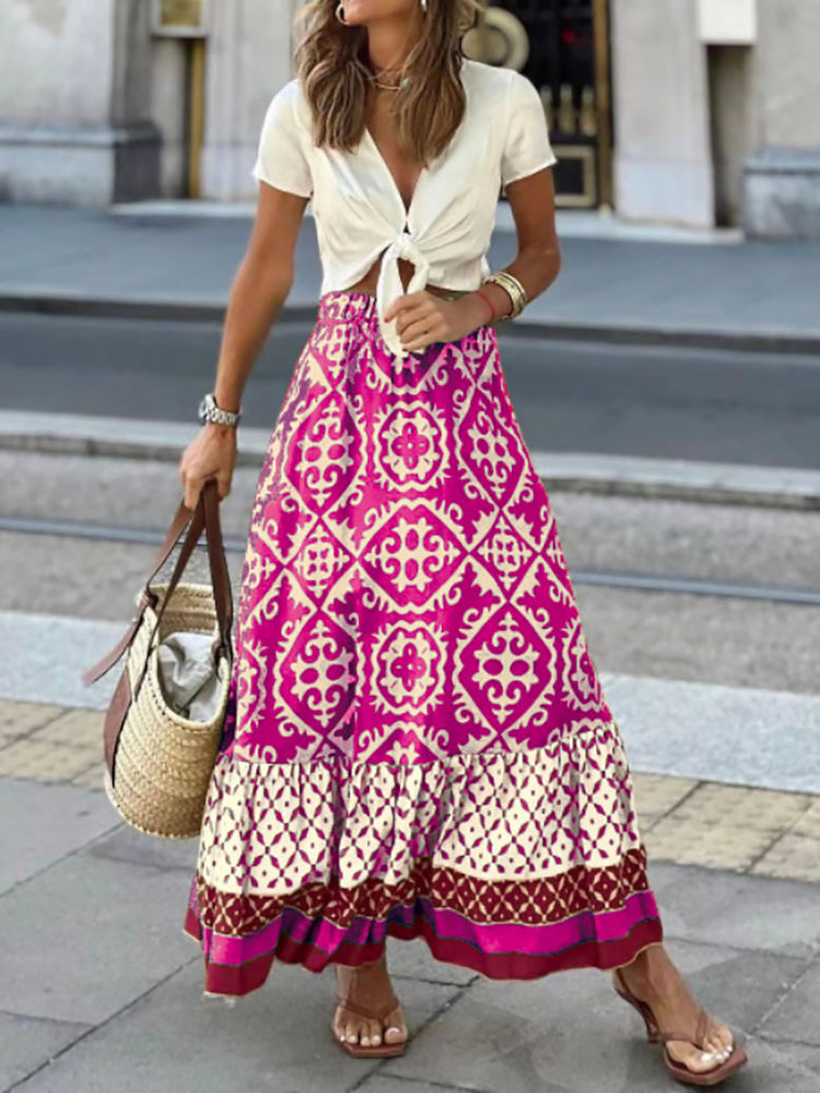 Falda con estampado