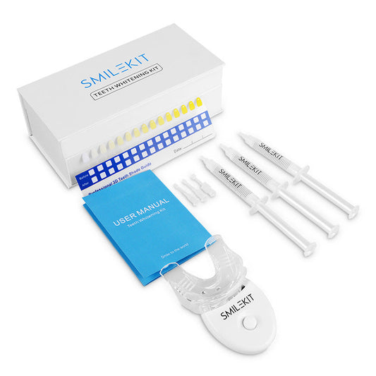 Kit de Gel Blanqueador Dental con Luz LED Pequeña para Uso en Casa