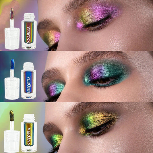 Sombra de Ojos Líquida Metálica efecto Camaleón con Brillo Perlado