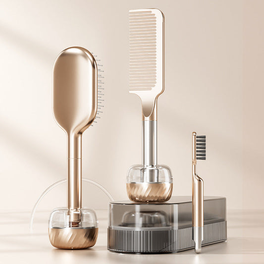 Cepillo para Cabello Largo con Base Adhesiva y Estuche Organizador