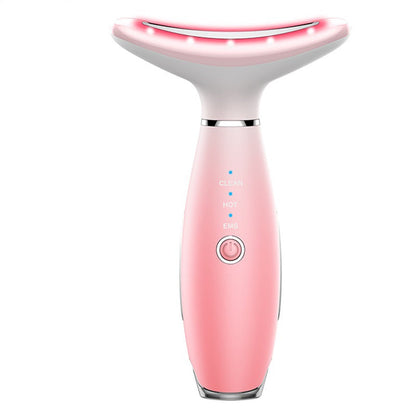 Dispositivo Facial y de Cuello con Luz LED – Terapia de Rejuvenecimiento con Microcorriente, Calor y Vibración