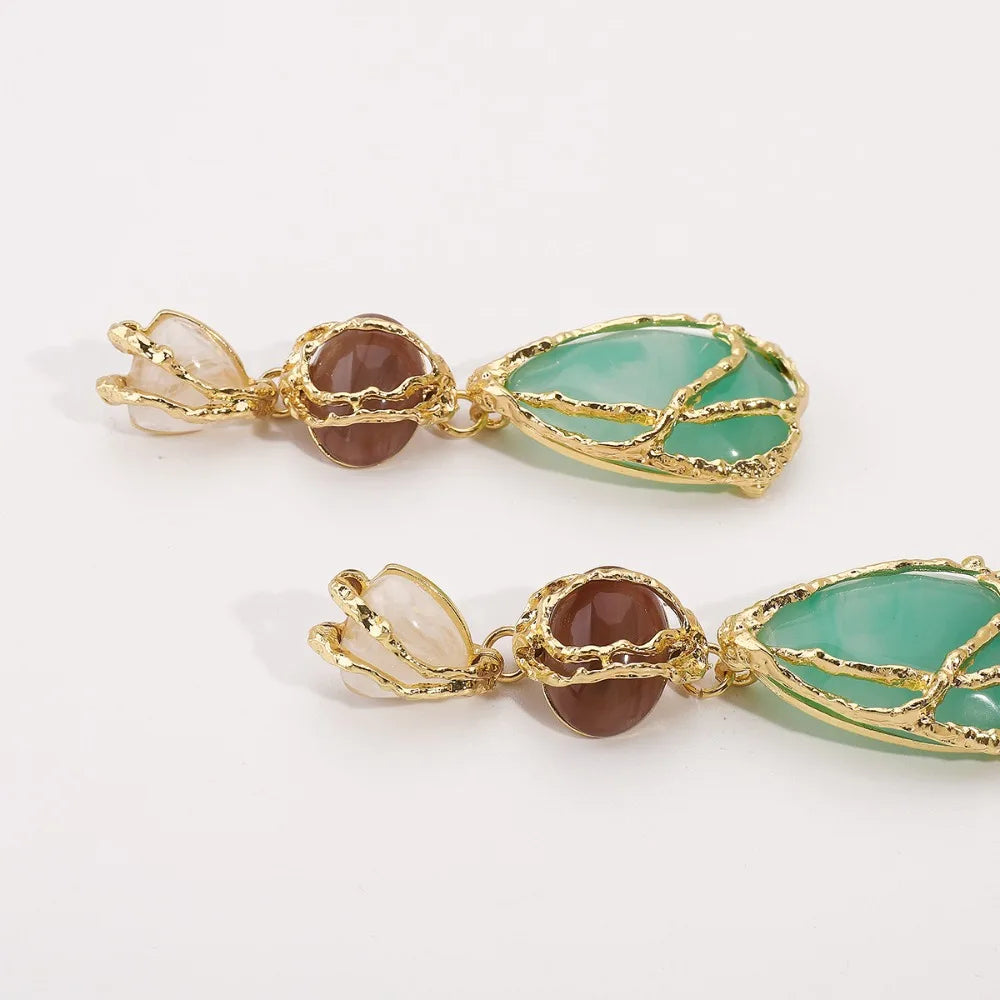Pendientes Esmeralda Boho