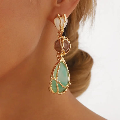 Pendientes Esmeralda Boho