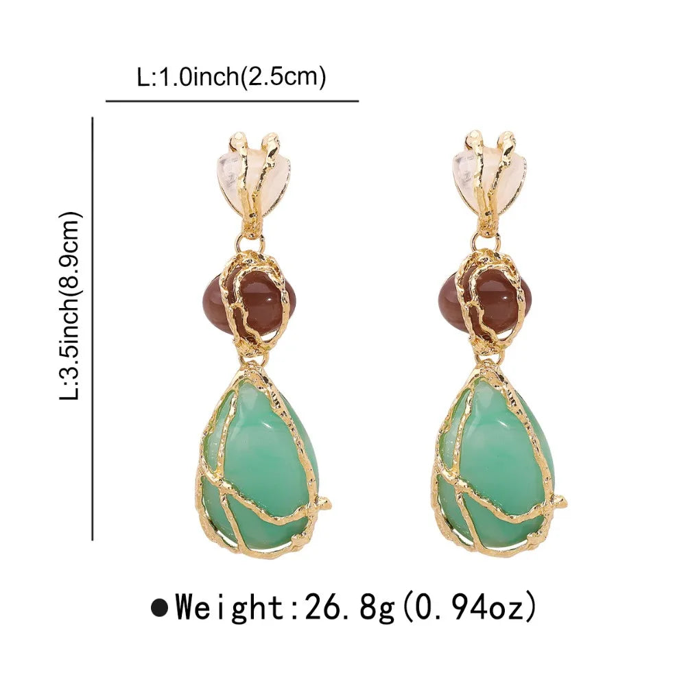 Pendientes Esmeralda Boho