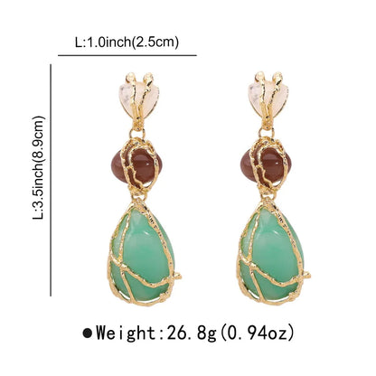 Pendientes Esmeralda Boho