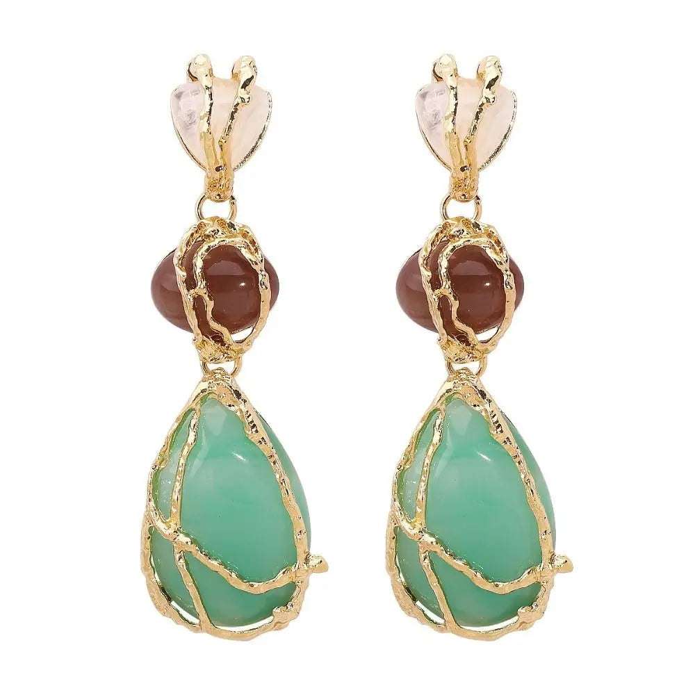 Pendientes Esmeralda Boho
