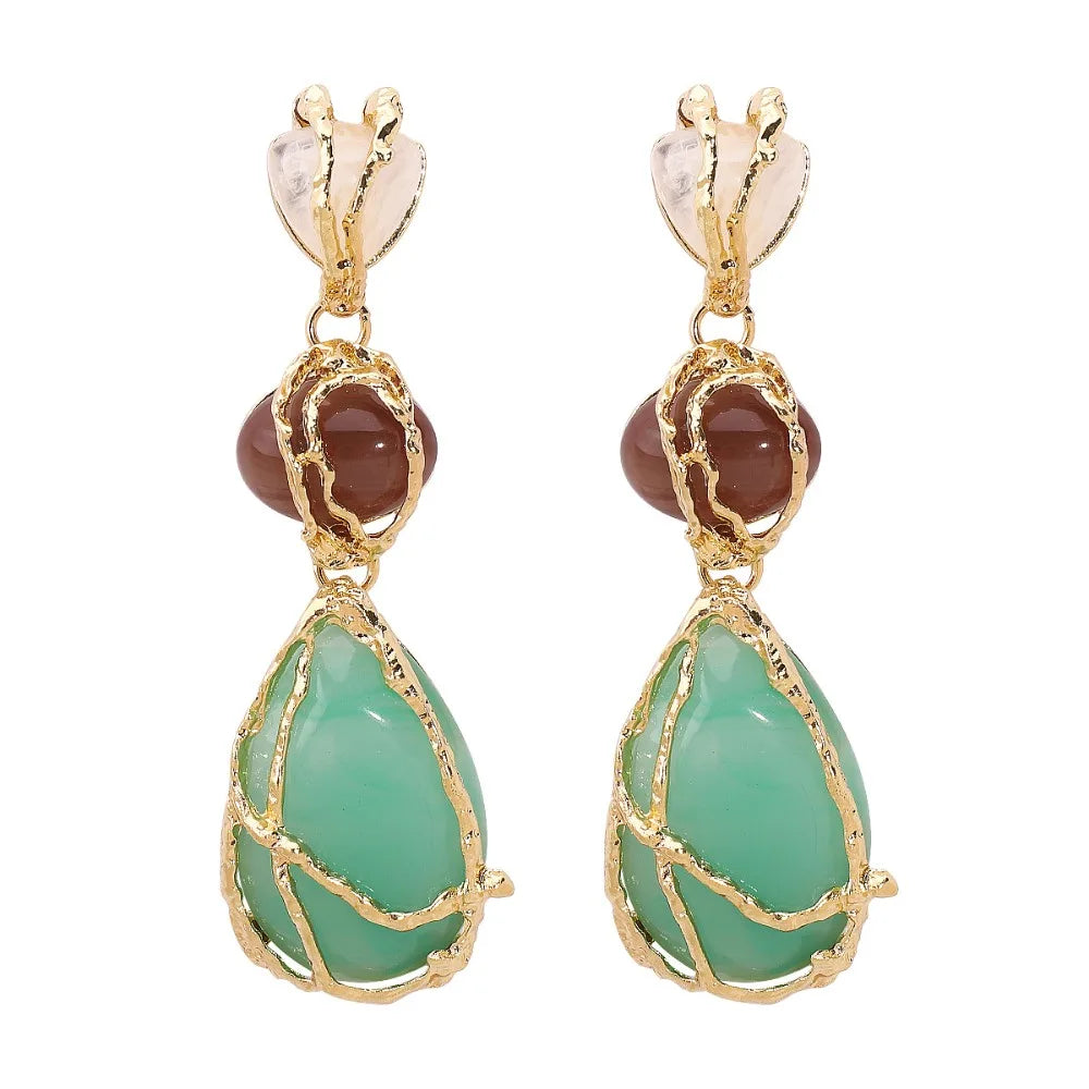 Pendientes Esmeralda Boho