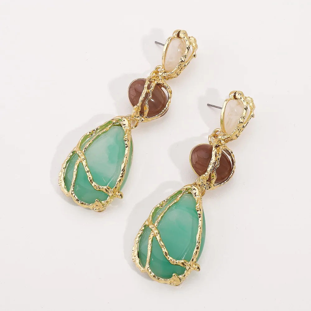 Pendientes Esmeralda Boho