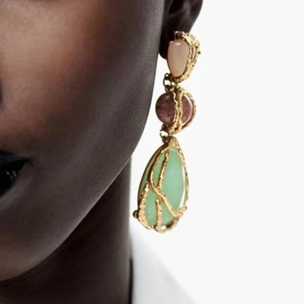 Pendientes Esmeralda Boho