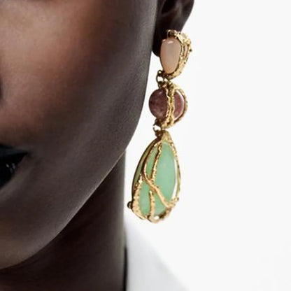 Pendientes Esmeralda Boho