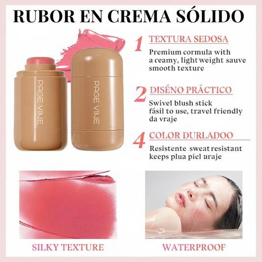 Rubor en Crema 2 en 1 Labios y Mejillas PAGE VINE