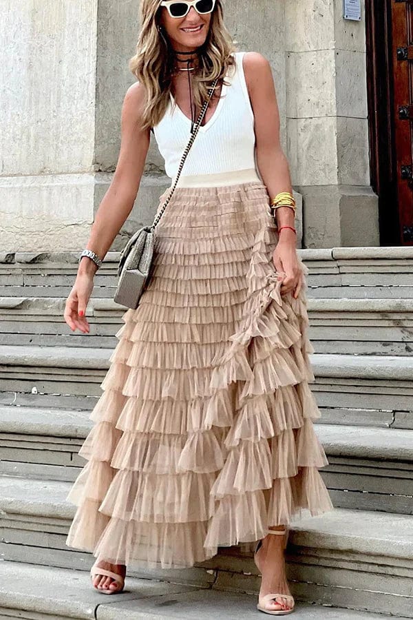 Falda elegante larga Maglem