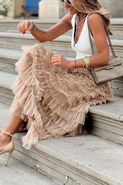 Falda elegante larga Maglem