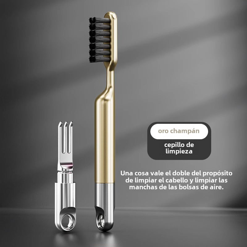 Cepillo para Cabello Largo con Base Adhesiva y Estuche Organizador